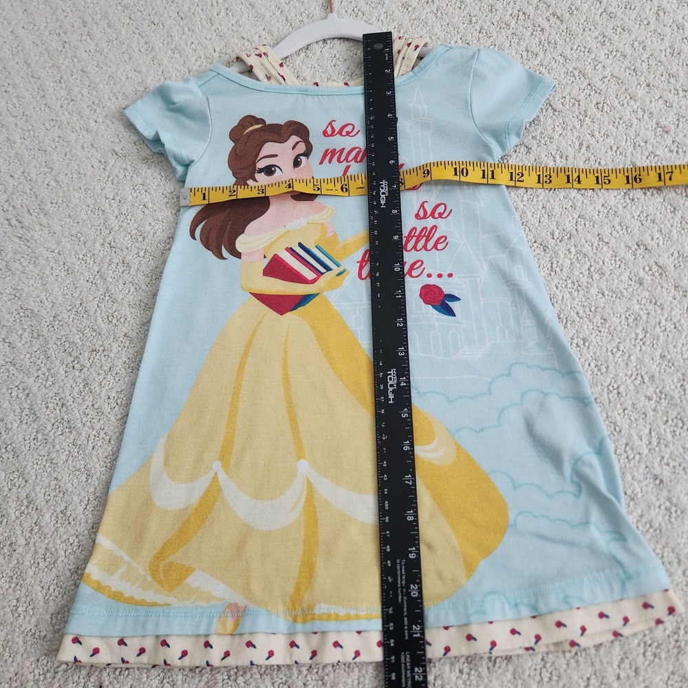 Disney Princess Belle Nightgown Girls size 4 Blue Beauty and the Beast - Picture 3 of 6